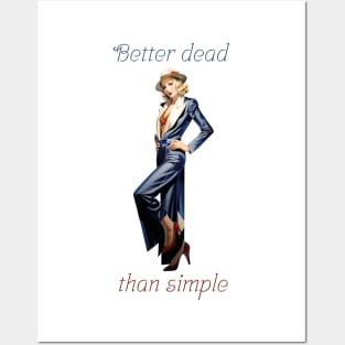 Better dead than simple girl retro vintage Posters and Art